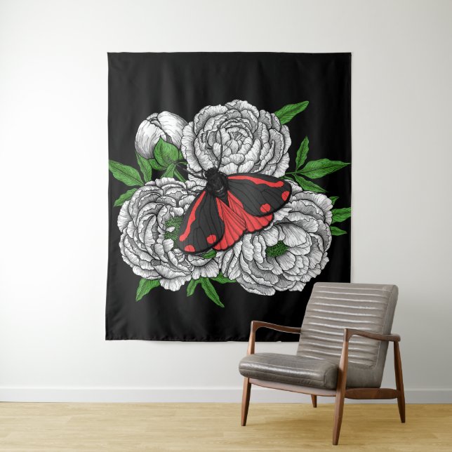 Tenture Cinnabar moth (En situation)