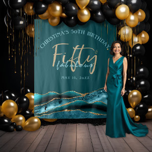 Tenture Cinquante et fabuleux Agate Turquoise Contexte pho
