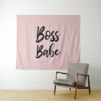 Citation Boss Babe Noir rose Simple Typographie