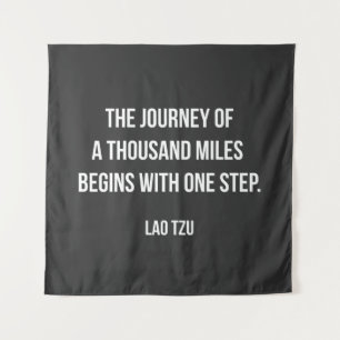 Tenture Citation motivante de Lao Tzu.
