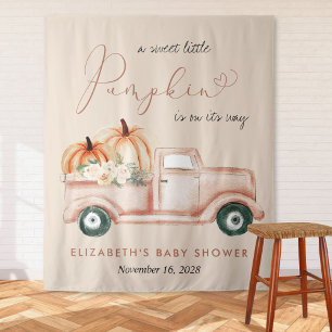 Tenture Citrouille Baby shower de camion - accueil