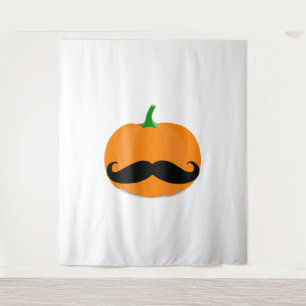 Tenture citrouille halloween avec barbe