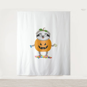 Tenture Citrouille Sloth Halloween Costume cadeau