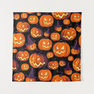Tenture Citrouilles d'Halloween : Motif Éffrayant sans cou