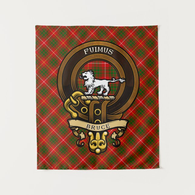 Tenture Clan écossais Bruce Badge et Crest | Armoiries (Devant)