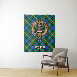 Tenture Clan Ferguson Crest sur Tartan