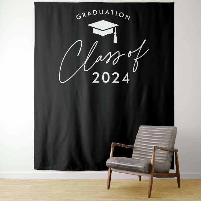 Tenture Classe de 2024 Graduation simple (En situation)