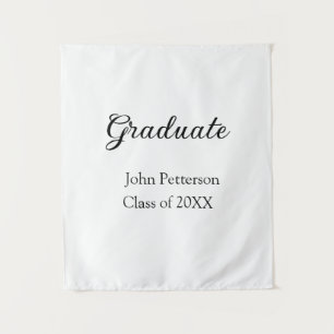 Tenture Classe de finissants 20XX simple minimal diplômé m