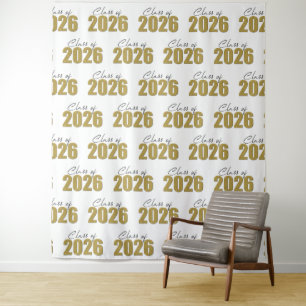 Tenture Classe de Parties scintillant d'or de 2026 Fond ph