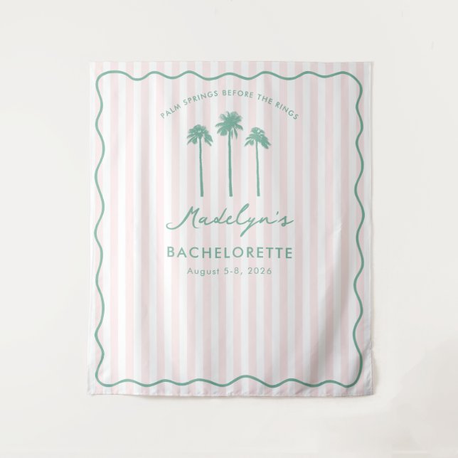 Tenture Classy Palm Springs Bachelorette Photo Backdrop (Devant)