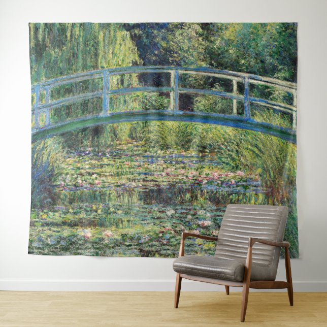 Tenture Claude Monet - Etang Lily et Pont Japonais (En situation (horizontale))