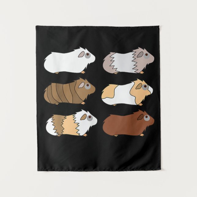 Tenture Cochon de Guinée | Love Guinea Pig Wheek Wheek Fee (Devant)