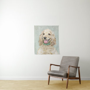 Tenture Cocker Spaniel Buff Peinture - Art Chien original