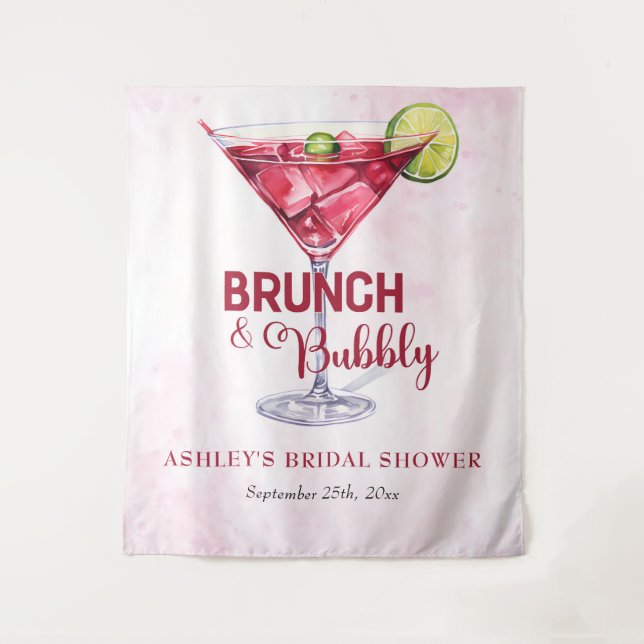 Tenture Cocktails Brunch & Bubbly Enterrement de Vie de Je (Devant)