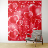 Cœur Rouge Bulles Mignon Fille Années 90 Toile de
