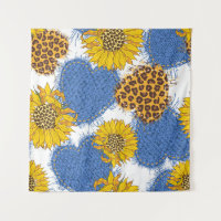 Coeurs Denim en tissu avec bords déchirés et le