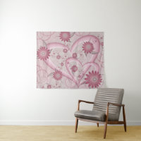 Cœurs et fleurs abstraits roses Amour Art fractal