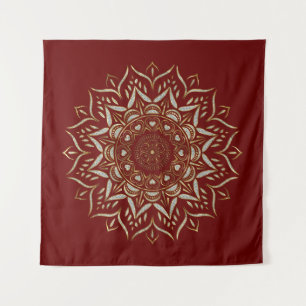 Tenture Coeurs mandala fausse parties scintillant texture
