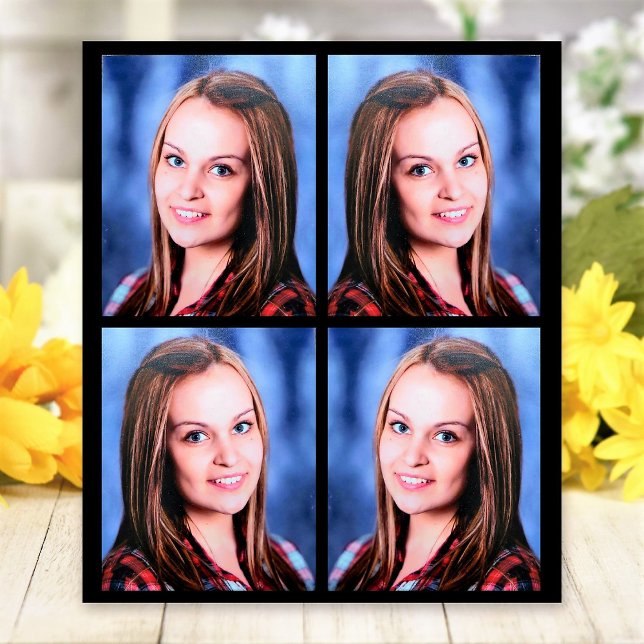 Tenture Collage de 4 photos personnalisé (Créateur téléchargé)