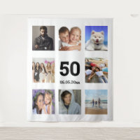 Collage photo personnalisé pour fête d'anniversair