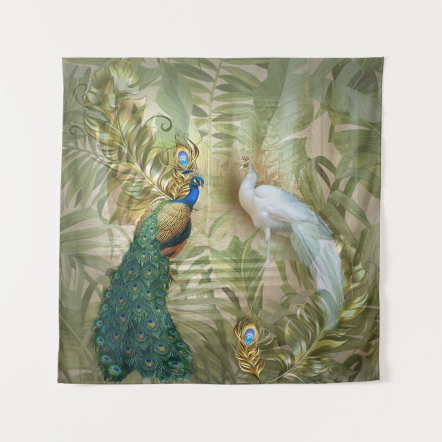 Tenture Collection Golden Peacock Temple Dreams (Devant)