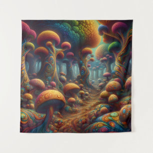Tenture Coloré psychédélique Trippy Champhroom Wonderland