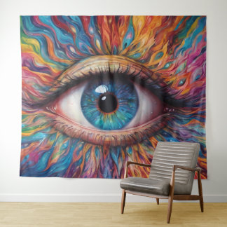 Tenture Colorful abstract eyes