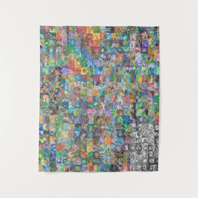 Tenture Colorful Unique Tapestry 2021 Peinture Calendrier (Devant)