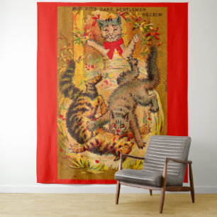 Tenture combat de chat