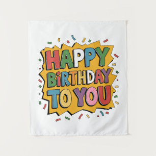 Tenture Comic Burst Joyeux Anniversaire