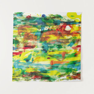 Tenture  composition abstraite de peinture à l'huile dessi