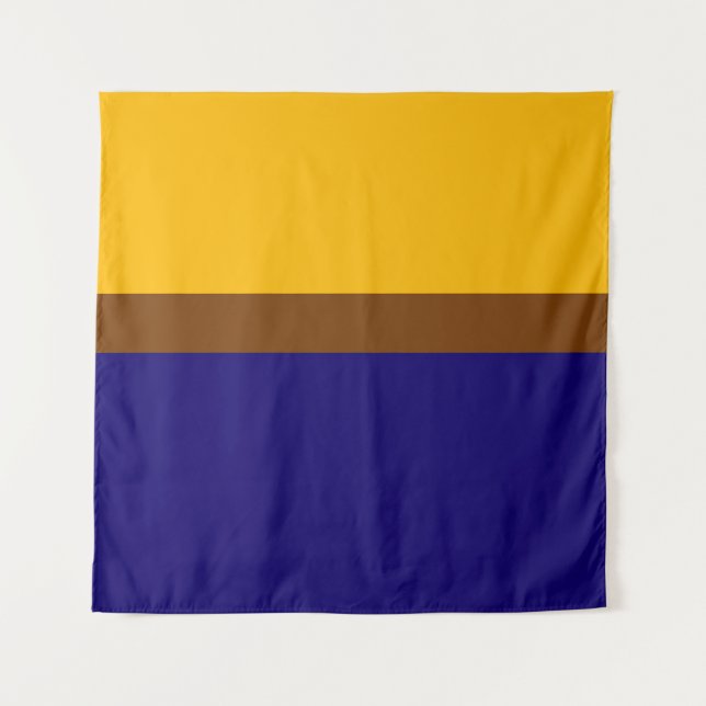 Tenture Conception de bloc couleur bleu jaune (Devant)