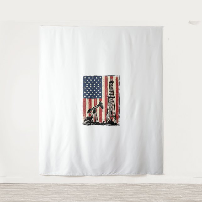 Tenture Conception de chemise vectorielle du drapeau améri (Devant)
