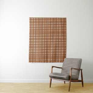 Tenture Conception de grille de maillage carré Brown