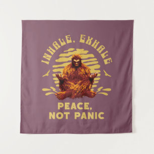 Tenture Conception de méditation Bigfoot Paix et non paniq