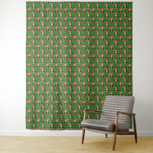 Tenture Conception de motif singe vert 