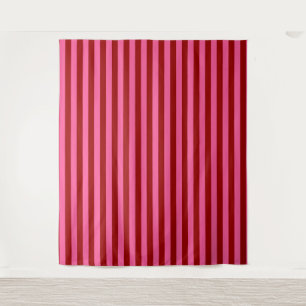 Tenture Conception de rayures rose rouge grenat 
