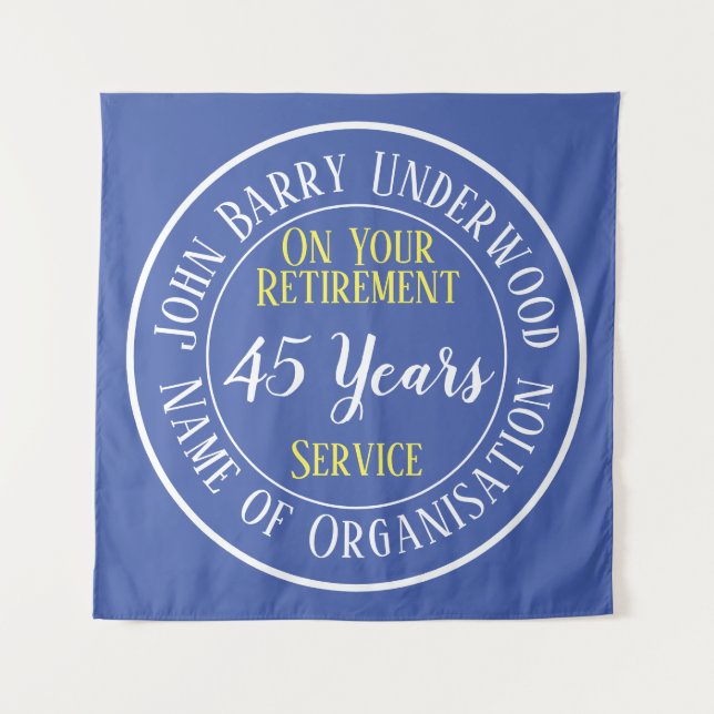 Tenture Conception de retraite avec années de service (Devant)