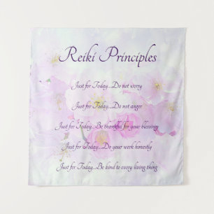 Tenture Conception rose de fleur de principes de Reiki