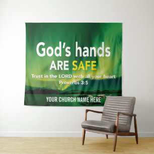 Tenture CONFIANCE DANS LE SEIGNEUR Décoration murale d'égl
