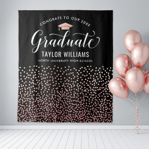 Tenture Congrats to Our Graduate Rose Gold Confetti Party