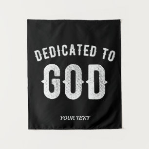 TENTURE CONSACRÉ À DIEU TEXTE BLANC PERSONNALISABLE