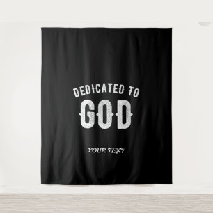 TENTURE CONSACRÉ À DIEU TEXTE BLANC PERSONNALISABLE