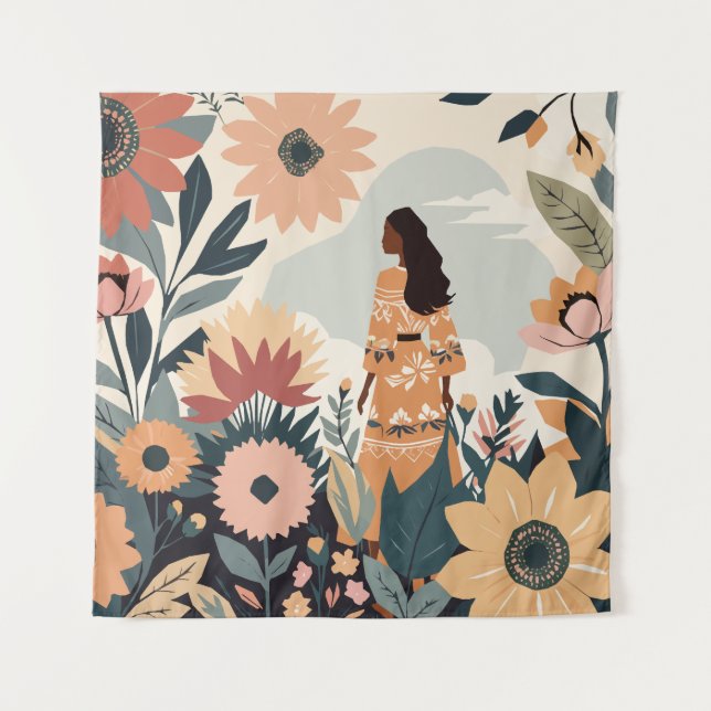 Tenture Contemplation du jardin (Devant)