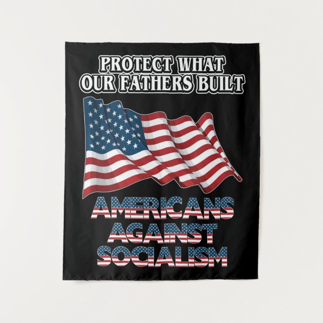 Tenture Contre le socialisme Liberté Capitalisme Non Socia (Devant)