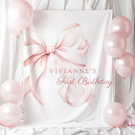 Tenture Coquette Bow rose Anniversaire