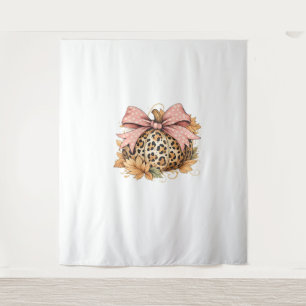Tenture Coquette Leopard Citrouille avec cou rose - Glam F