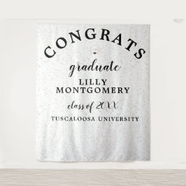 Tenture Coquette Monogramme Graduation Photo Contexte