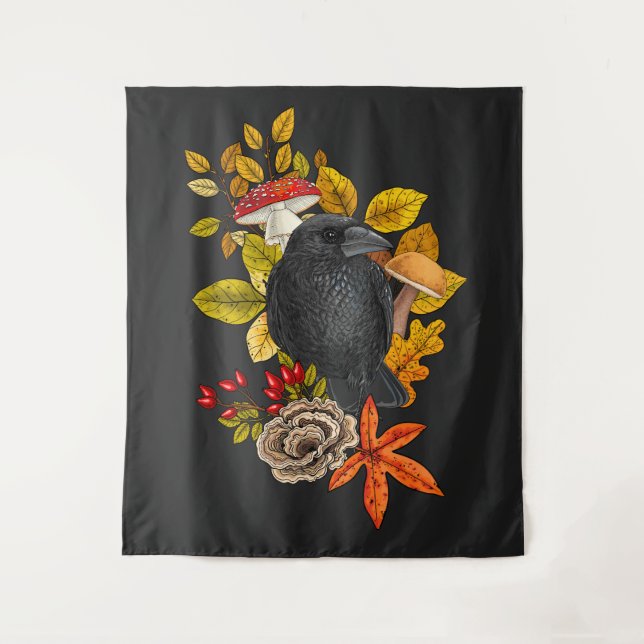 Tenture Corbeau d'automne (Devant)