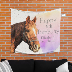 Tenture Corse mignonne fête d'anniversaire animal équestre